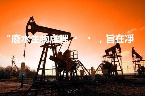 “廢水生物處理，旨在凈化水源，守護(hù)碧水藍(lán)天”